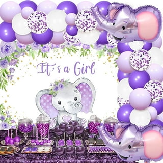 Pink Elephant Baby Shower Decorations for Girl, Elephant Baby Decorations  with It's a Girl Banner, Elephants Theme Balloons for Pink and White  Elephant Baby Girl Shower 