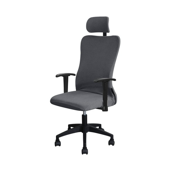 Juego de fundas ergonómicas para sillas de oficina FORCHEER, repelentes al agua, color gris oscuro