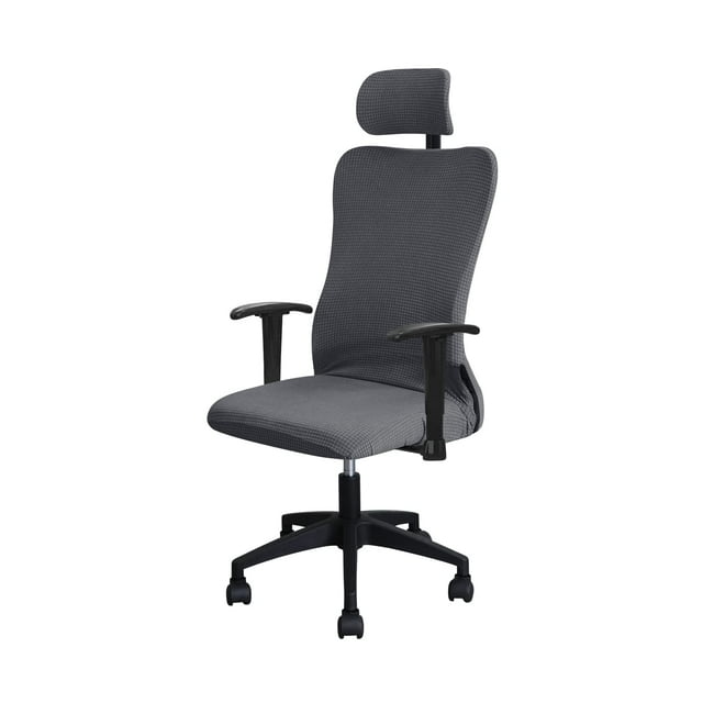 Juego de fundas ergonómicas para sillas de oficina FORCHEER, repelentes al agua, color gris oscuro