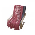 thumbnail image 4 of Saying Soft Flannel Fleece Throw Blanket, Shoe Love is True Love Fashion Colored Woman Shoe Words Funny Artwork, Cozy Plush for Indoor and Outdoor Use, 50" x 70", White and Coral, by Ambesonne, 4 of 6