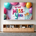 thumbnail image 5 of LUUFILx Miss You Balloon Banner Party Decoration Backdrop for Farewell Retirement Graduation Going Away Party Supplies Background Festive Celebration Event Décor, 5 of 7