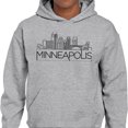 thumbnail image 2 of Skyline Minneapolis Minnesota Hoodie Sweatshirt Unisex 3X-Large Grey, 2 of 5
