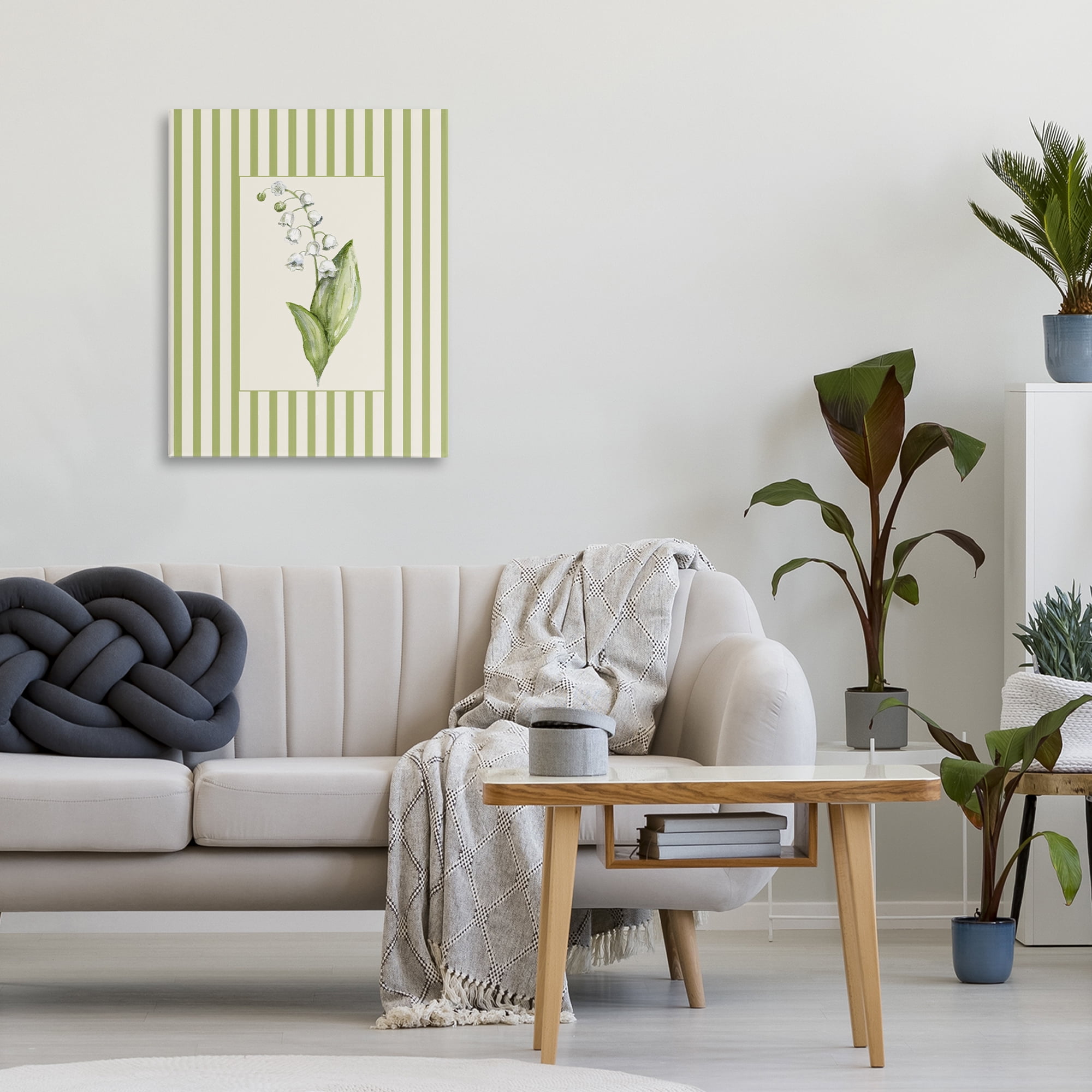Striped Lily Of The Valley Canvas Wall Art, design by Lisa Wehmeyer