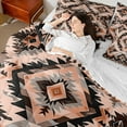 thumbnail image 5 of Manfei Retro Rustic Aztec 7-Piece Bedding Comforter Set,Vintage Boho Tribal King Bedding Sets,Black Orange Bed Sheets For Men Women,Breathable Home Decor Reversible, 5 of 9