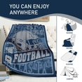 thumbnail image 4 of Football Blanket Gifts for Fans Soft Lightweight Flannel Throw Blanket for Men Women Youth Kids Football Team Color Blankets for Couch Living Room 60" X 50", 4 of 5
