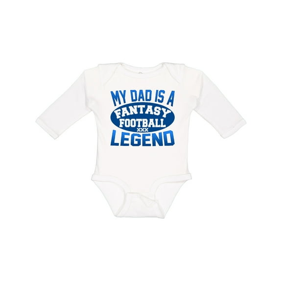 Inktastic My Dad is a Fantasy Football Legend Boys or Girls Long Sleeve Baby Bodysuit