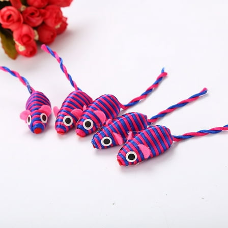 ULTNICE 10Pack Cat Mice Toy Reduces Anxiety for Pet Cats Assorted Color