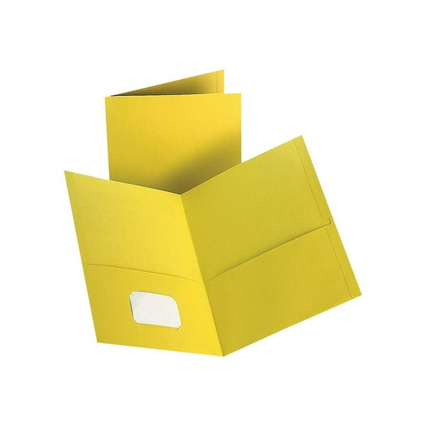Staples 2Pocket Presentation Folders Yellow 10/Pack (13385US