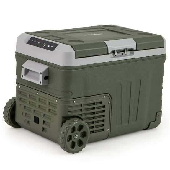 Costway 12 Volt Car Refrigerator 37 QT Portable Car Fridge with -4℉~68℉ Adjustable Range