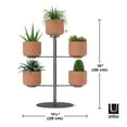 thumbnail image 4 of TERRAPOTTA - Porte pots de fleurs rotatifs, 5 pots, céramique et métal titanium, 4 of 8