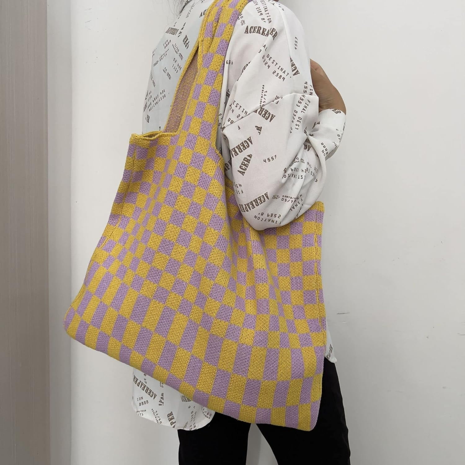 Kukuzhu Y2k Aesthetic Tote Bag Aesthetic Y2k Bag Crochet Tote Bag Aesthetic Tote Bags Aesthetic Y2k Purse