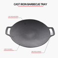 thumbnail image 4 of CLS Cast Iron BBQ Grill Pan for Outdoor Camping - Korean Style Steak & Meat Cooking Set with Rope & Storage Bag, Perfect for Picnics & Grilling (Set C), 4 of 6