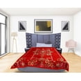 thumbnail image 2 of RIAN Super Soft 8kg Floral Design Blanket for Double Bed (Multi Color) Fest Red, 2 of 5