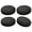 Black, variant on Hugjasmine Pack Of 4 Elastic Round Stool Cover Faux Seat Slipcovers Water Resistant