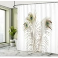 thumbnail image 5 of Ambesonne Peacock Shower Curtain, Turquoise Minimalistic, 69"Wx75"L, Turquoise Brown, 5 of 5