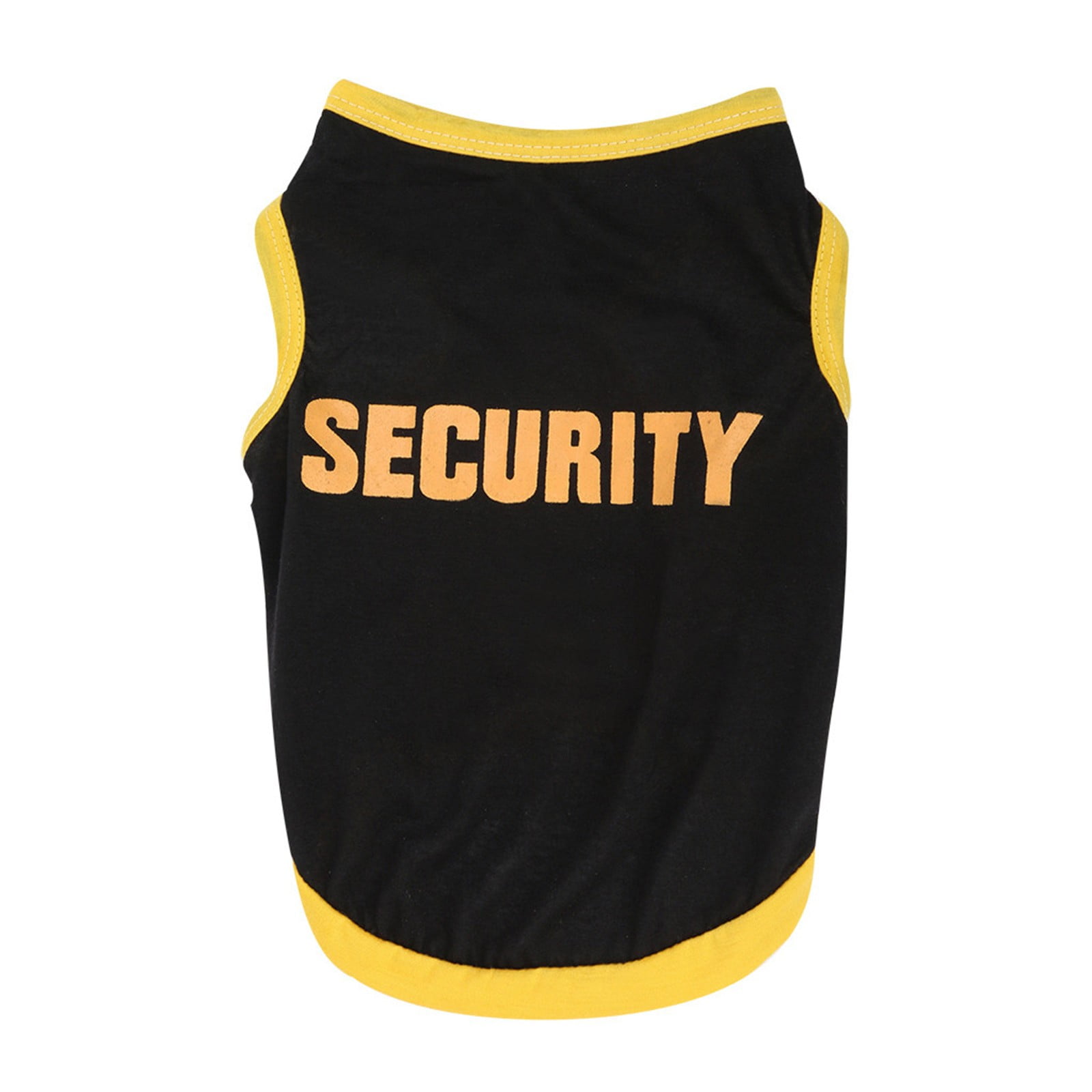 Yxwen Dog Security Shirt, Pet T-Shirts Clothes Vest for Puppy Boy Girl, Pet Spring and Summer Breathable Print Vest Dog Cat Clothing (Black, M)