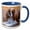 Blue/White, variant on 3drose, Cavalier King Charles Spaniel Puppy Reclining on the Carpet., 11oz Magic Transforming Mug