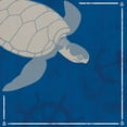 thumbnail image 2 of Gibbons, Lauren 12x12 White Modern Wood Framed Museum Art Print Titled - Blue Sea Turtle, 2 of 4