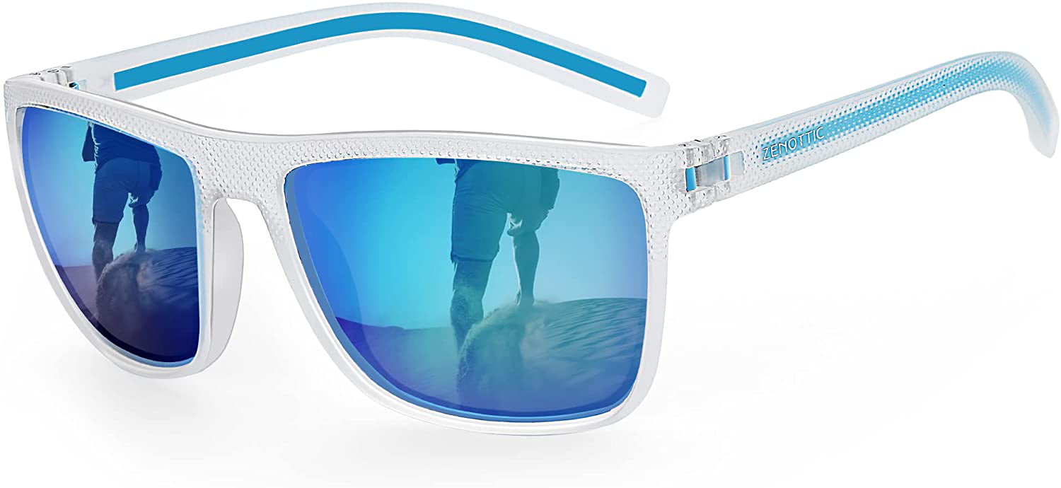 ZENOTTIC Polarized Sunglasses for Women Men Square Frame UV Protection 2 Pack Retro Shades Round 