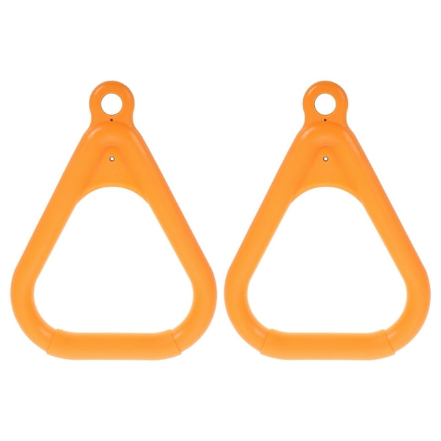 Miangastore Gymnastic Ring For Hanging Orange Metal Gymnastics Rings 2Pcs 8.3X6.1X0.8In