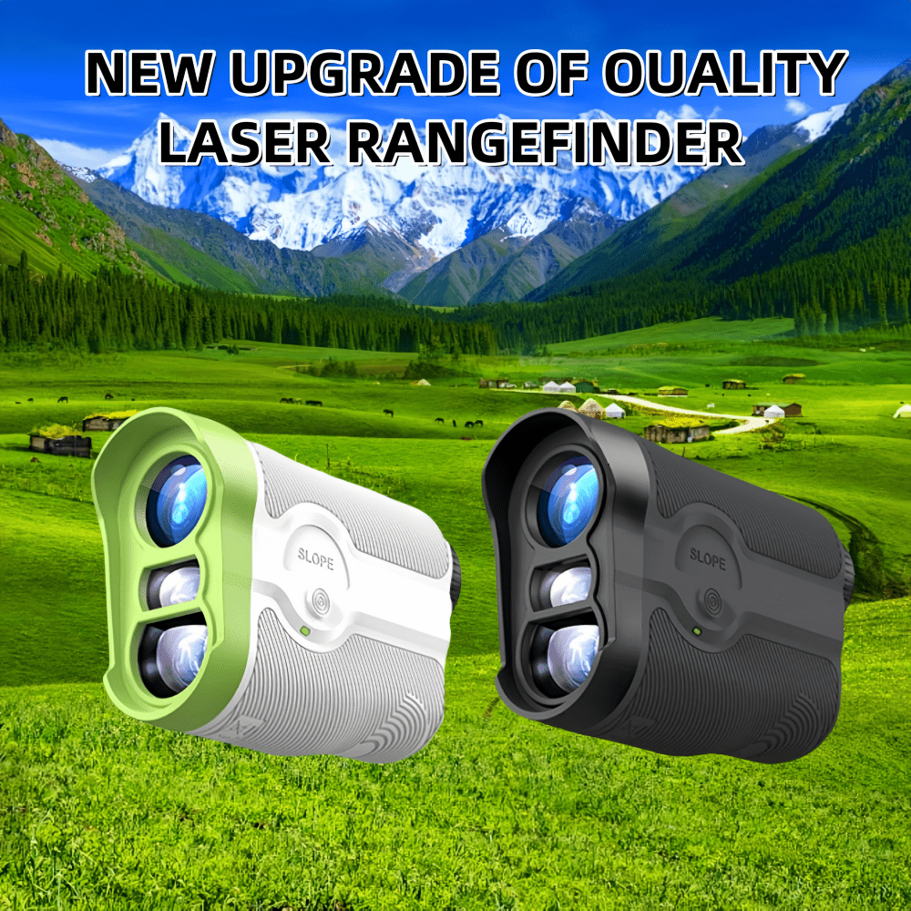 Golf Rangefinder with Magnet, Slope Switch for Tournament Legal, Flagpole Lock and Vibration, 1000 Yards Rechargeable Range Finder for Golfing