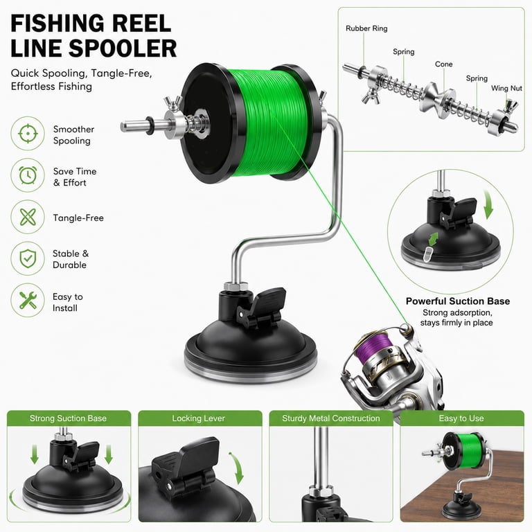 electric wire fishing line spooler Penn HD Winder Line preventing twists and tangles KastKing Fishing Line Spooler &
