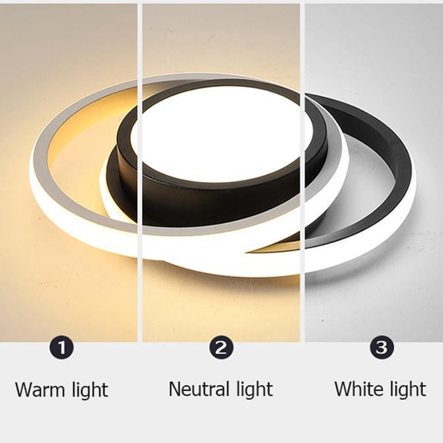 Adorno de lámpara de tejado moderno, luces LED de atenuación acrílica, lámpara brillante, lámpara de pared para galería, sala de , Ronda Colco Luces de techo