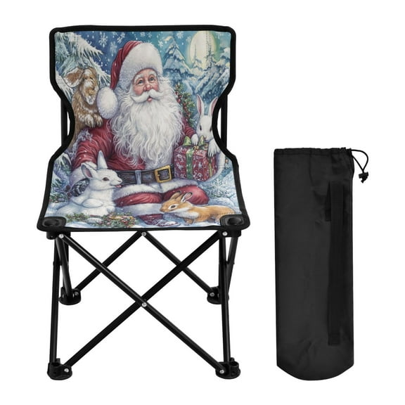 YAZAOO Camping Chairs Modern Winter Whimsy Pattern Folding chair