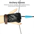 thumbnail image 4 of Archery Three-Finger Protective Glove, Thickened Soft PU Leather & Cowhide Shooting Gear, Anti-Slip Hand Guard for Bow Hunting - Available in S(Child), M(Lady), L, XL Sizes (Black Brown), 4 of 6