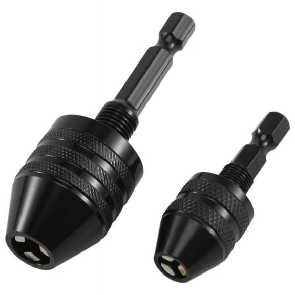 2Pcs Hex Shank Keyless Drill Chuck, Screwdriver Converter Drill Adapter Quick Change Dr_wm25