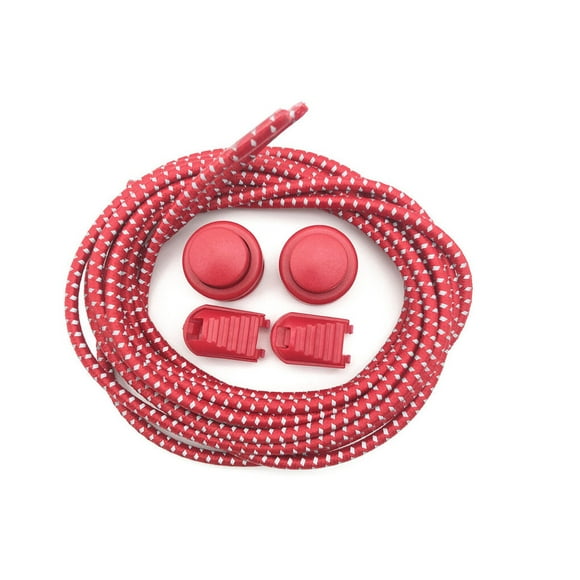 1 Paire de Lacets de 120cm pour Chaussures de Sport Athlètes Jogging avec Boucles Élastiques Décoration Cordon Accessoires Rouge
