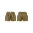 thumbnail image 2 of Honganda Women’s Button Front Plaid Shorts Lounge Shorts Bottoms Boxer Shorts, 2 of 7