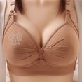 thumbnail image 4 of Wireless Bras for Women No Underwire, No Underwire Adjustable Full Coverage Supportlette Plus Size, Brown XS-4XL,, 4 of 6