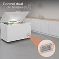 thumbnail image 2 of White Westinghouse  Congelador 14 pies |380 L  Acero blanco  Control dual de temperatura  Condensador interno Canastilla interior  Manija exterior  Cerradura llave  Luz interior  Ruedas, 2 of 9