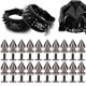 thumbnail image 4 of 20 piezas remaches de Metal de 8x13,5mm, puntas de bala, tachuelas artesanales de cuero, decoración de zapatos y ropa DIY (Color pistola), 4 of 8