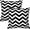 Black White Chevron Zigzag, variant on French Script 12 X 20 Throw Pillow Covers Word Phrase Artistic Font Vintage Set of 2 Pillow Cases Protectors Outdoor Pillowcases Decorative for Home Couch Sofa Bed Car Office