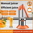 thumbnail image 6 of Cast Iron Juicer Hand Press, Manual Juicer Stainless Steel Lemon Squeezer, Heavy Duty Hand Press Juice Extractor for Fresh Lemonade Orange Juice, Easy to Clean, Home and Kitchen, 6 of 9