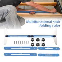 TABODD 11-60 inch Stair Treads Gauge Template Tool Stair Jig Measuring Stair Layout Scribe Tool Stair Measuring Tool Kit