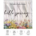 thumbnail image 5 of Hello Spring Wrap Around Bed Skirts for King Bed 16" Drop,Bed Skirt with Adjustable Elastic Belt Dust Ruffle Bed Valance for Bedroom Hotel Elagant Summer Floral Botanical Wooden Bed Frame Cover, 5 of 7