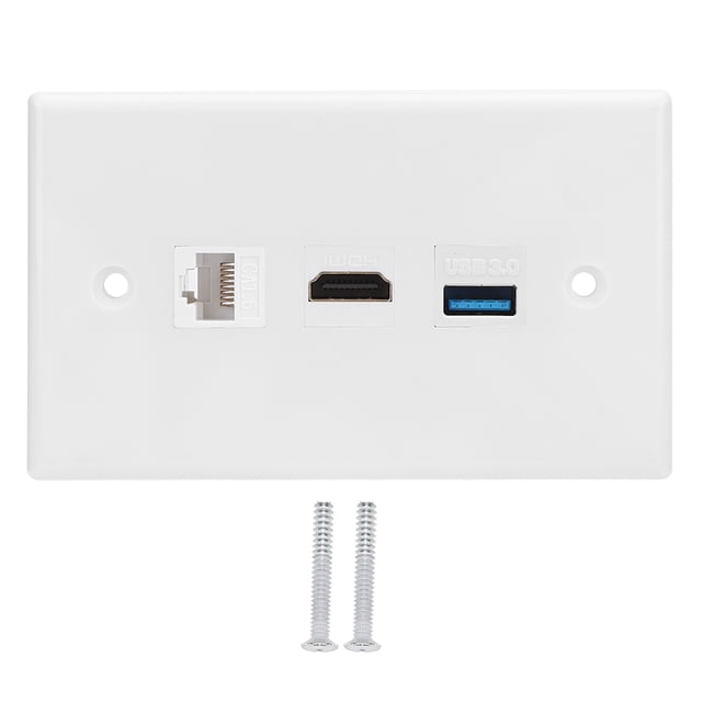 Panel de placa de pared, hogar CAT6 HDMI USB3.0 HDMI Panel de pared CA Panel de pared Solución innovadora