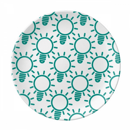 

Light Lunous Stamp Pattern Plate Decorative Porcelain Salver Tableware Dinner Dish