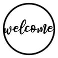 thumbnail image 3 of Welcome In Round Circle - Beautiful Solid Steel Home Decor Decorative Accent Metal Art Wall Sign, 3 of 3