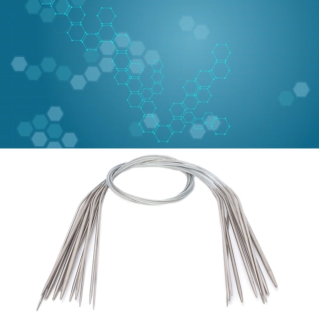 Stainless Steel Round Knitting Needles Set with Various Sizes, Comfortable Gripping, Easy Yarn Sliding, Durable, Perfect for Beginners, Ideal for Sewing Projects