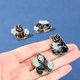 thumbnail image 3 of Women'S Brooches Pins Japanese Wind Fox Fox Mask Yokai Brooch Pin Metal Badge Trinkets Accessories Costume Props, 3 of 5
