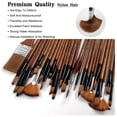 thumbnail image 4 of Juego de pinceles Bougimal, 32 piezas, cerdas de nailon, 4 of 7