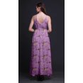 thumbnail image 4 of Bimba Robe Longue à Imprimé Floral pour Femmes, Bretelles Spaghetti, Col en V, Maxi, Tenue de Plage - Petit, 4 of 5