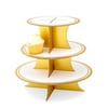 Weddingstar 3 Tier Cardboard Cupcake Display Stand - White & Gold