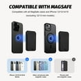 thumbnail image 3 of for Magsafe Wallet, 5 Card-Holder, Magnetic Wallet with Adjustable Phone Stand, for iPhone 16/15/14/13/12 Series, Leather, Black, 3 of 8