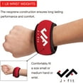thumbnail image 3 of JFIT Wrist Weight Pair – Set of 2, Wrist Straps for Fitness, Walking, Workout – Multiple Size and Weight Options – Comfortable, Breathable, Moisture Absorbent Weight Straps for Men and Women, 3 of 6
