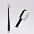 thumbnail image 1 of Cepillo de dientes extra suave para adultos con 20000 cerdas suaves, cepillos de dientes manuales micro nano para proteger las encías sensibles, negro/blanco, 1 of 3